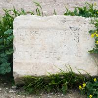 Amman Citadel - Detail: Inscription Fragment North of Temple of Hercules