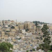 Amman, Jordan - View of Al Qusour Neighborhood from K. Ali Ben Al-Hussein St., East of Amman Citadel