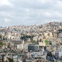 Amman, Jordan - View of Hill and Valley South of Amma Citadel, Viewed from Darat Al Funun
