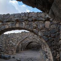 Qasr Azraq - Interior: Arches in Northeast Corner of Castle, Facing Northwest