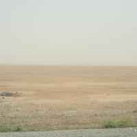 Amman Governate, Jordan - Landscape and Sandstorm near Qasr Kharana
