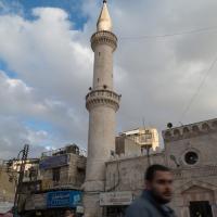 Grand Husseini Mosque - Exterior: Plaza and Eastern Minaret
