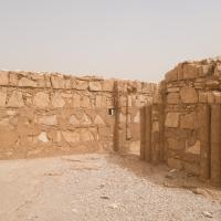 Qasr Kharana - Exterior: Ruins of Central Large Chamber on Upper Floor of Northern Side of Complex, Facing Northeast
