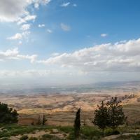 Mount Nebo, Jordan - View Northwest from Mount Nebo, Jordan River Valley, Jericho in the Distance
