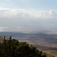 Mount Nebo, Jordan - View West from Mount Nebo, Jordan River Valley and Dead Sea
