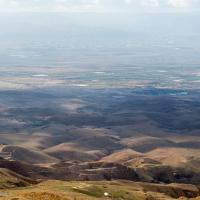 Mount Nebo, Jordan - View Northwest from Mount Nebo, Jordan River Valley and Jericho in the Distance
