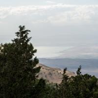 Mount Nebo, Jordan - View West from Mount Nebo, Jordan River Valley and Dead Sea