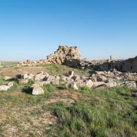 Qasr Mshatta - Exterior: Southeastern Corner of Site, Ruins, Facing Southeast