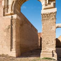 Qasr Mshatta - Exterior: West Arch, Triple-Arched Entrance to Columned Hall