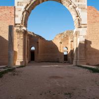 Qasr Mshatta - Exterior: Reconstruction of Arched Entry to Audience Hall