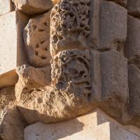 Qasr Mshatta - Detail: Sculptural Elements on Western Base of Arched Entry to Audience Hall