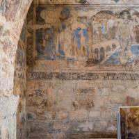 Qasr Amra - Interior: Main Hall, West Wall Fresco, Lower Left Side, Six Kings and Bathing Scene