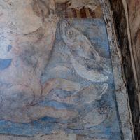 Qasr Amra - Interior, Detail: Main Hall, Western Aisle, Northern Wall Fresco, Fish