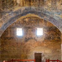 Qasr Amra - Interior: Main Hall, Central Aisle Facing East, Eastern Wall Fresco and Eastern Arch