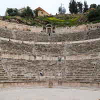 Roman Theater - View of Roman Theater Seating, From Stage, Facing South