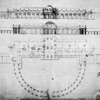 Schloss Sanssouci - Greenhouse Plan and Elevation