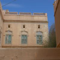 Qasr al-’Ishshah - facade of “Dar Dawil” (oldest section), facing inner courtyard