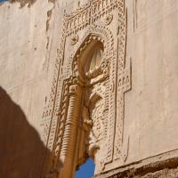 Di Subah - ruins of a merchant villa, highly decorated plaster mihrab