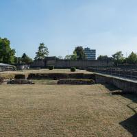 Kaiserthermen - View South from Northern End of Complex: plaza and southern portico