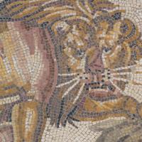 Villa Nennig - Atrium, Floor mosaic detail: Lion handler