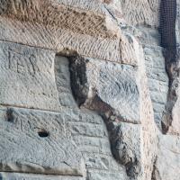 Porta Nigra - Masonry detail, gate interior, graffiti