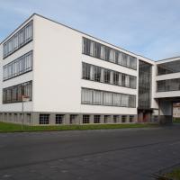Bauhaus Dessau - Exterior: View of the Northern Building (Vocational School) from the Southwest