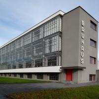 Bauhaus Dessau - Exterior: Southern End of Southern Building (Workshop Wing), facing Northeast