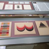 Bauhaus Museum Weimar - Textile Design, 1925, Magda Langerstra√ü-Uhlig (1888-1965); Colour study, 1925, Magda Langenstra√ü Uhlig; Colour triangle, Magda Langenstra√ü.