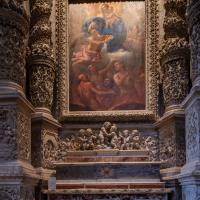 Basilica Cattedrale di Maria SS Assunta - Interior: Altar of the Souls in Purgatory with Painting by Placido Buffelli of Alessano