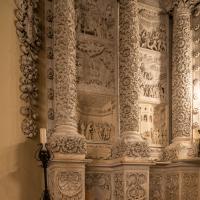Basilica di Santa Croce - Interior: Detail of Columns in Nave