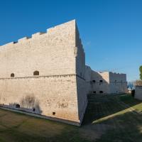 Castello Svevo - Exterior: Trench and Corner of South and East Facades
