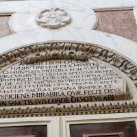 Cattedrale di Santa Maria Annunziata - Interior: Engraved Tympanum in Chapel of the Martyrs