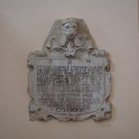 Chiesa di San Francesco d'Assisi - Interior: Stone Plaque of Dedication