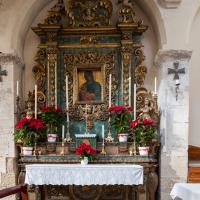 Chiesa Matrice Parrocchia di San Nicola di Bari - Interior: Side Altar with Virgin and Child Icon