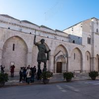 Basilica Collegiata del Santo Sepolcro - Exterior North Facade with Colosso di Barletta, Facing Southwest