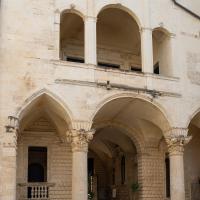 Palazzo Adorno - Interior: Arcade of Cortile, Facing North