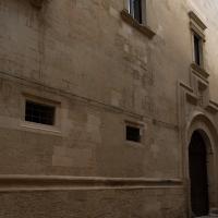 Palazzo Giustiniani - Exterior: Facade on Via dei Perroni, Facing East