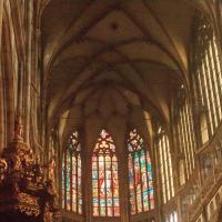 St. Vitus Cathedral - Vaulting and stained glass