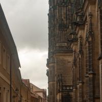 St. Vitus Cathedral - Outside the northwest corner of the cathedral