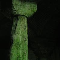 Basilica Cistern - Interior: Column from Theodosian Forum