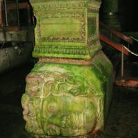 Basilica Cistern - Interior: Gorgon Column Pedestal