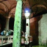 Basilica Cistern - Interior: Columns from Theodosian Forum