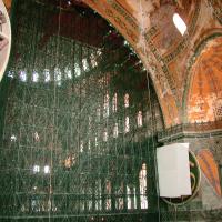 Hagia Sophia - Interior: Central Dome, Scaffolding from Restoration circa 2003