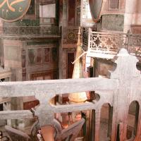 Hagia Sophia - Interior: Facing Northeast from Southern Upper Level Gallery; Minbar