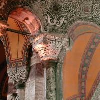 Hagia Sophia - Interior: Upper Level Gallery, Capitol Detail