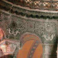 Hagia Sophia - Interior: Upper Level Gallery, Capitol and Arches Detail