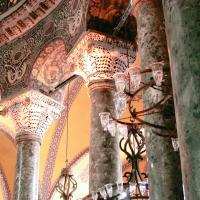 Hagia Sophia - Interior: Upper Level Gallery, Detail of Columns and Capitols, Monogram