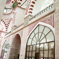 Sehzade Camii - Interior: Prayer Hall, Main Entrance in Northwest, Facing West