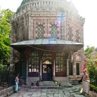 Sehzade Camii - Exterior: Sehzade Mausoleum (turbe), West Elevation