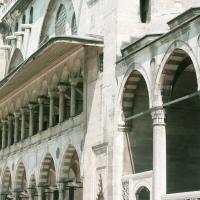 Suleymaniye Camii - Exterior: Complex Northeastern Facade, Covered Portico Detail